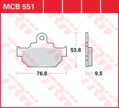 TRW plaquette de frein à disque MCB551