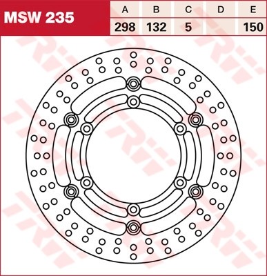 TRW disques de frein flottant MSW235