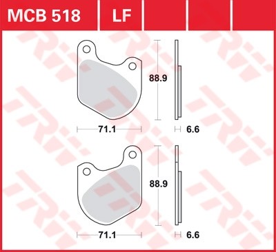 TRW plaquette de frein à disque MCB518