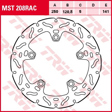 TRW brake disc fixed MST208RAC