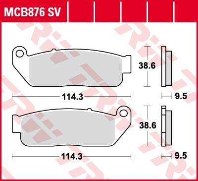 TRW disc brake pads MCB876SV