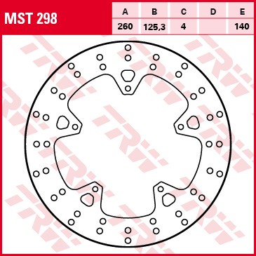 TRW brake disc fixed MST298