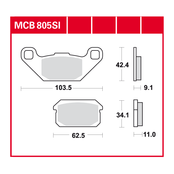 TRW disc brake pads MCB805SI