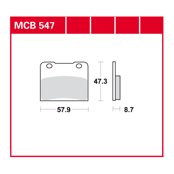 TRW plaquette de frein à disque MCB547