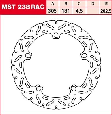 TRW disques de frein fixe MST238RAC