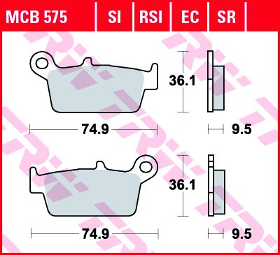 TRW disc brake pads MCB575EC