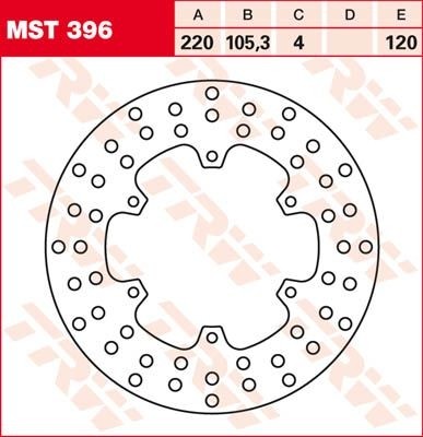 TRW disques de frein fixe MST396