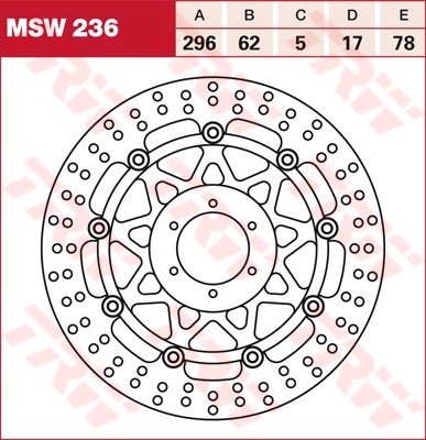 TRW disques de frein flottant MSW236