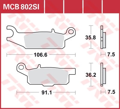 TRW disc brake pads MCB802SI