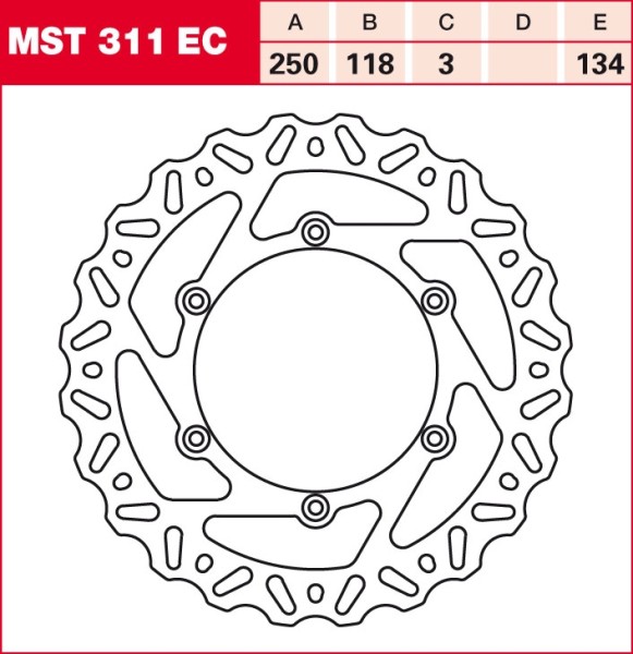 TRW Bremsscheibe starr MST311EC