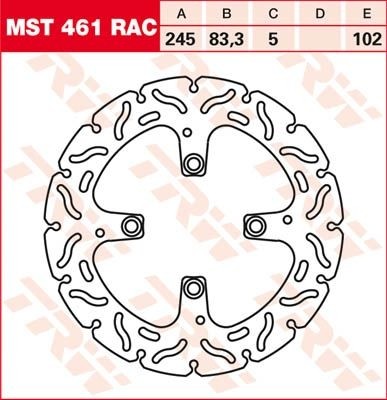 TRW Bremsscheibe starr MST461RAC