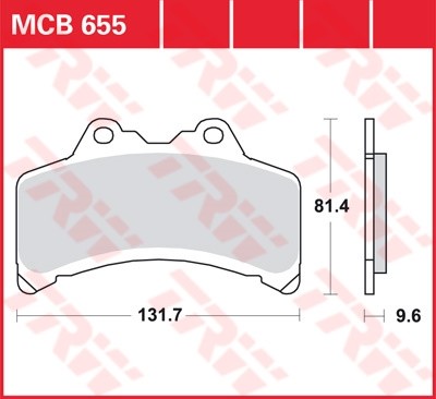 TRW plaquette de frein à disque MCB655