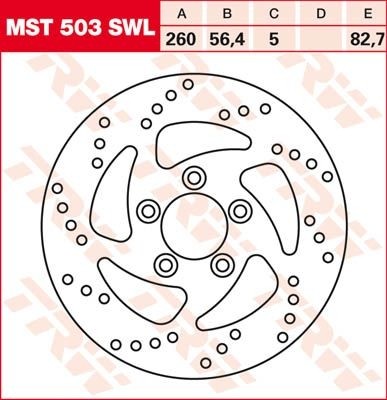 TRW brake disc fixed MST503SWL