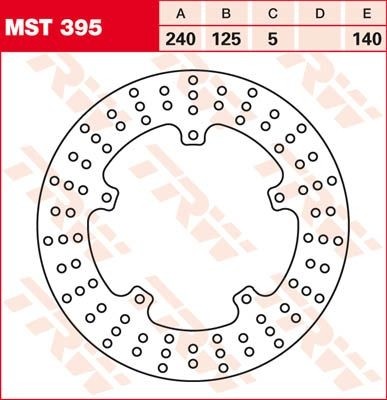 TRW Bremsscheibe starr MST395