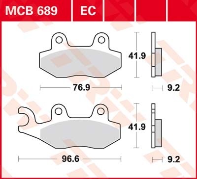 TRW plaquette de frein à disque MCB689EC