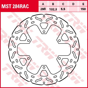 TRW Bremsscheibe starr MST284RAC
