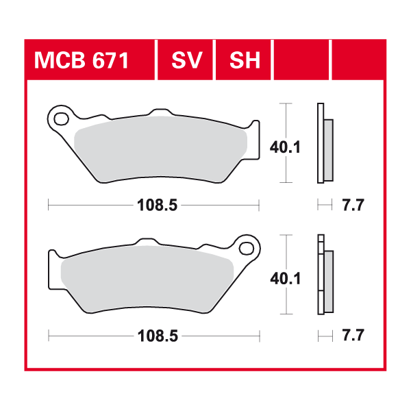 TRW disc brake pads MCB671