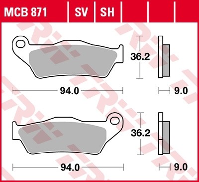 TRW disc brake pads MCB871