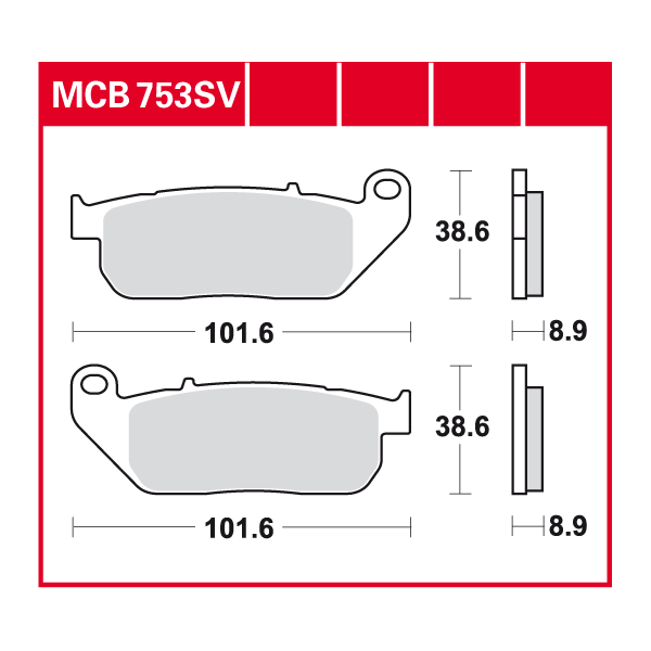 TRW disc brake pads MCB753SV