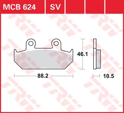 TRW disc brake pads MCB624SV