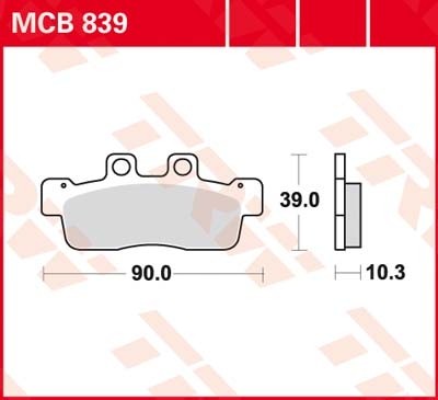 TRW plaquette de frein à disque MCB839