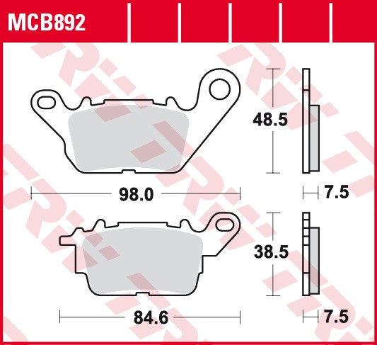 TRW disc brake pads MCB892