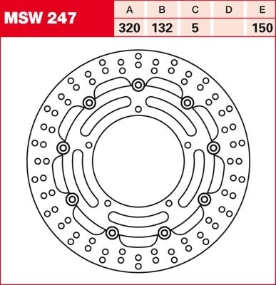 TRW disques de frein flottant MSW247