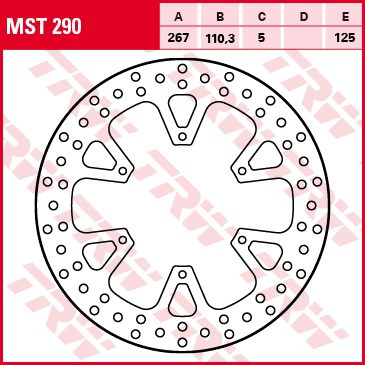 TRW brake disc fixed MST290
