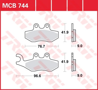 TRW plaquette de frein à disque MCB744