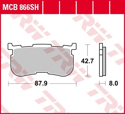 TRW disc brake pads MCB866SH