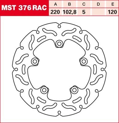 TRW RACING disques de frein fixe MST376RAC