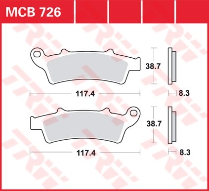 TRW disc brake pads MCB726
