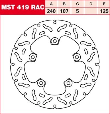 TRW RACING brake disc fixed MST419RAC