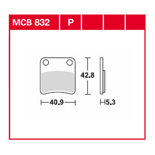 TRW plaquette de frein à disque MCB832P