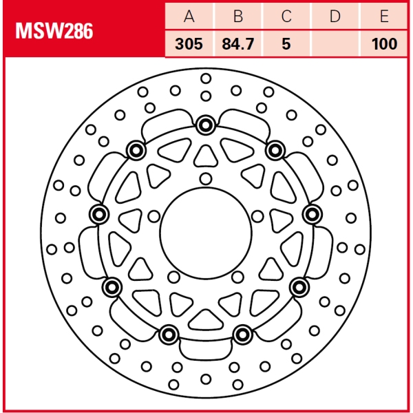 TRW disques de frein flottant MSW286