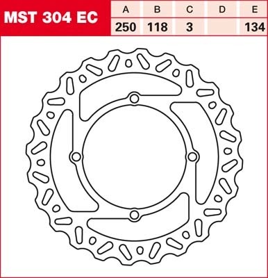 TRW Bremsscheibe starr MST304EC