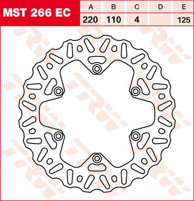 TRW Bremsscheibe starr MST266EC