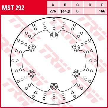 TRW brake disc fixed MST292