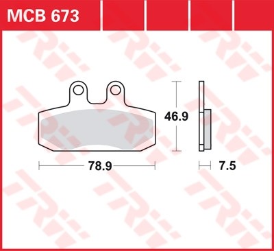 TRW plaquette de frein à disque MCB673