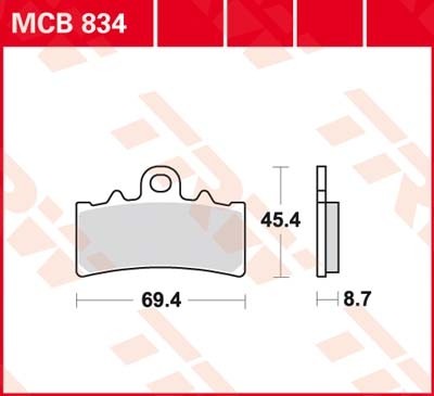 TRW plaquette de frein à disque MCB834