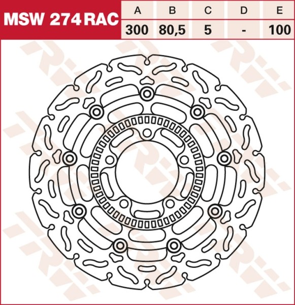 TRW RACING brake disc floating MSW274RAC