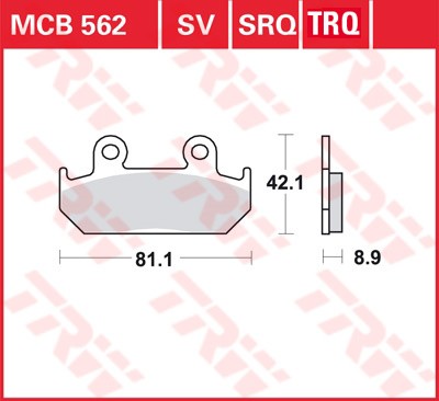 TRW plaquette de frein à disque MCB562SRQ