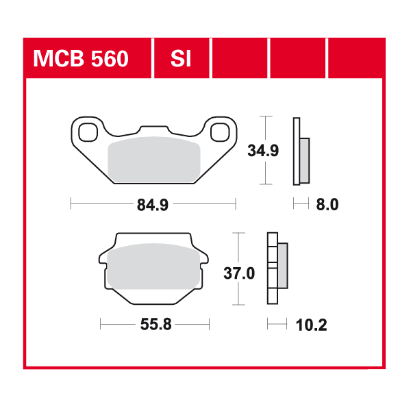 TRW disc brake pads MCB560SI