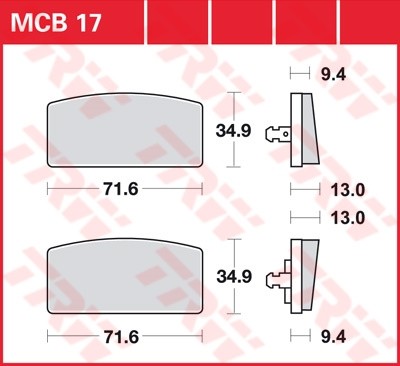 TRW plaquette de frein à disque MCB017