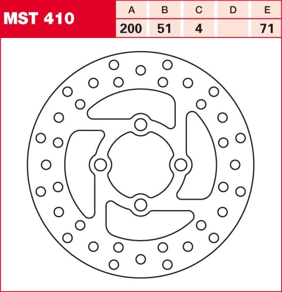 TRW disques de frein fixe MST410