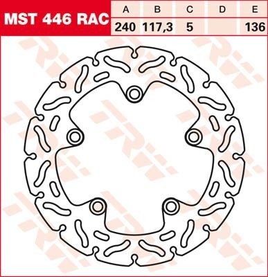 TRW Bremsscheibe starr MST446RAC