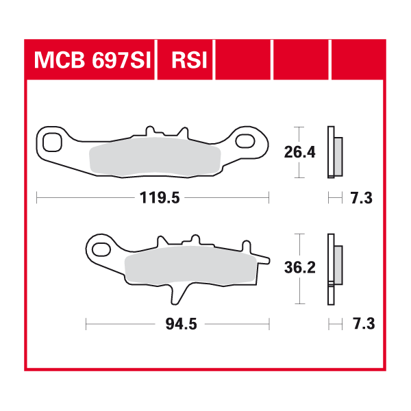 TRW disc brake pads MCB697RSI