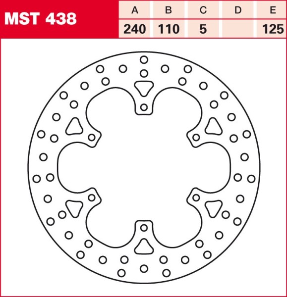 TRW brake disc fixed MST438