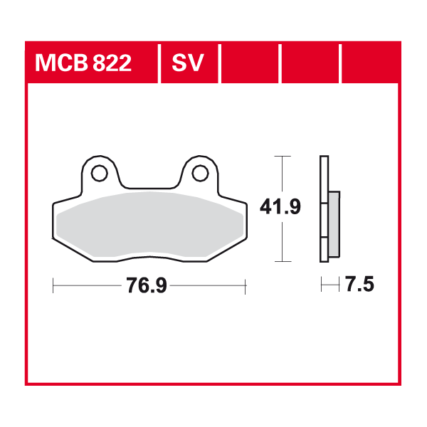 TRW disc brake pads MCB822SV