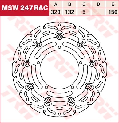 TRW RACING brake disc floating MSW247RAC